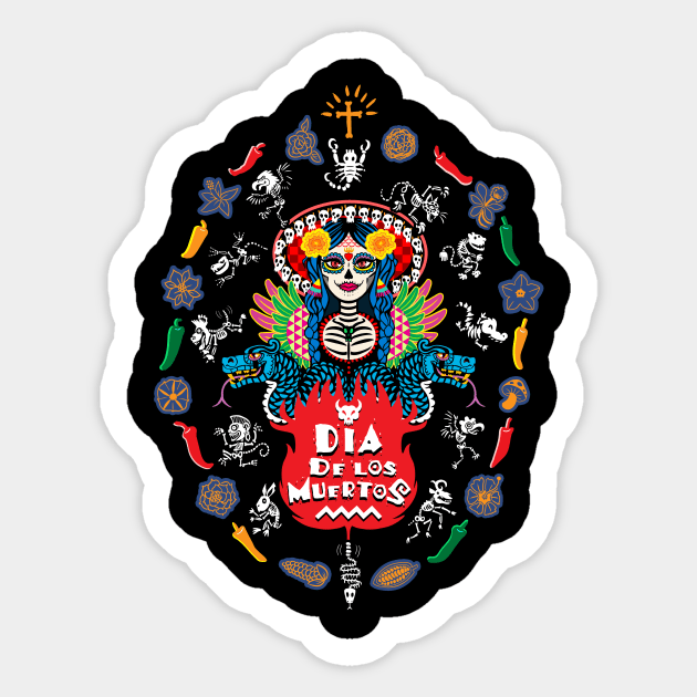 Dia de los Muertos! Sticker by billythekid